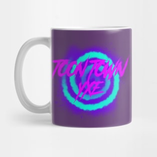 Psychedelic Neon Swirl Toon Town YXE Mug